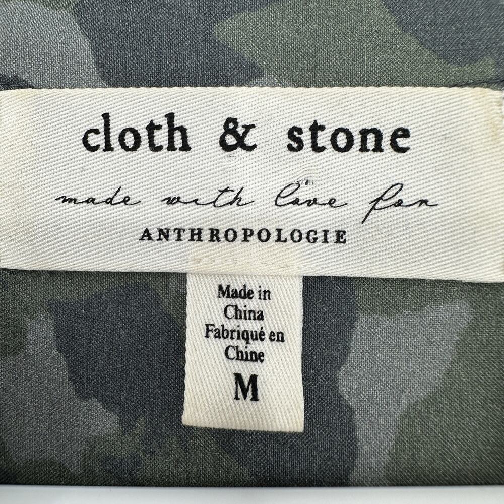 Cloth & Stone Dress Womens Medium Camouflage Long Sleeve Shirt Button Up Pockets - Picture 4 of 12